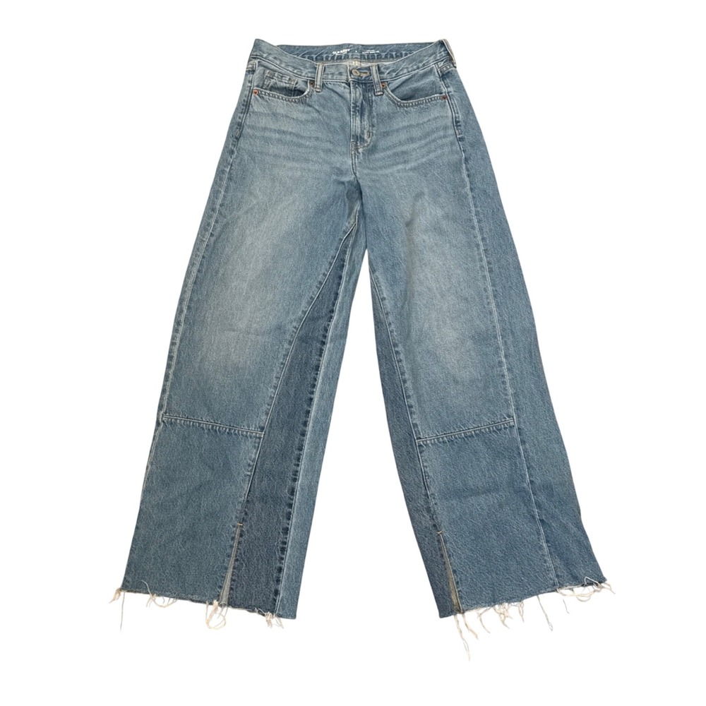 High-Rise Baggy Wide Leg Drapey Denim Jeans Light Wash